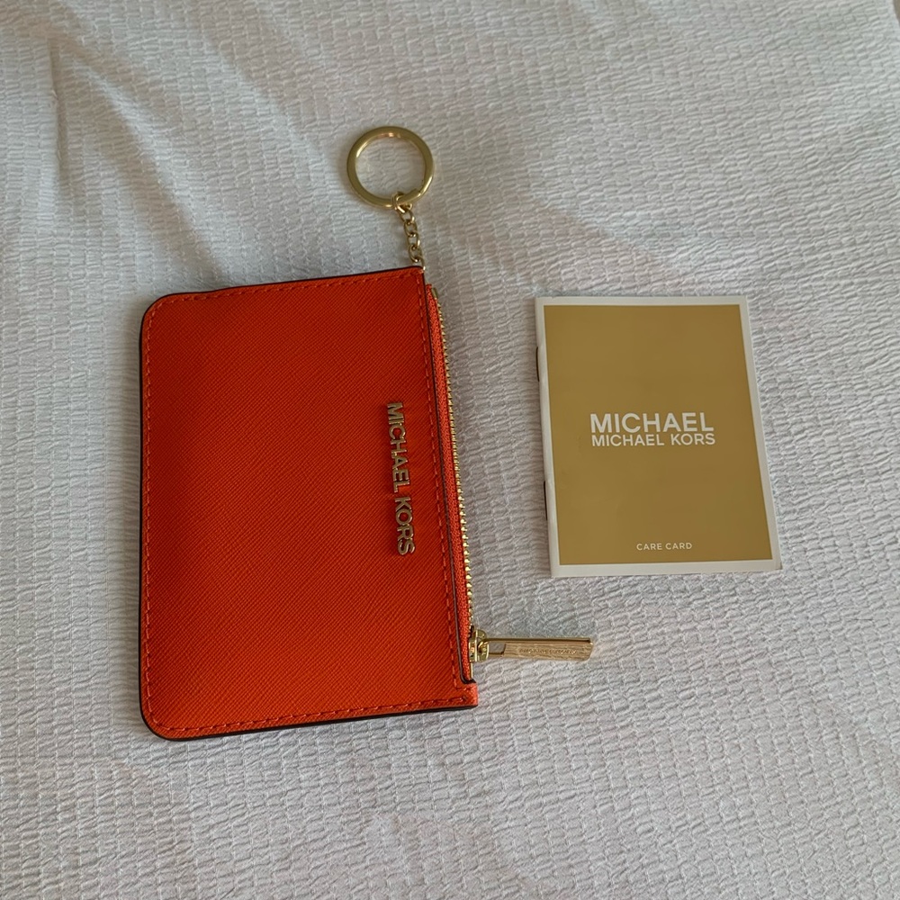 Michael Kors Jet Set Travel Small Top Zip Coin Pouch with ID Holder